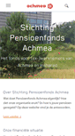 Mobile Screenshot of pensioenfondsachmea.nl